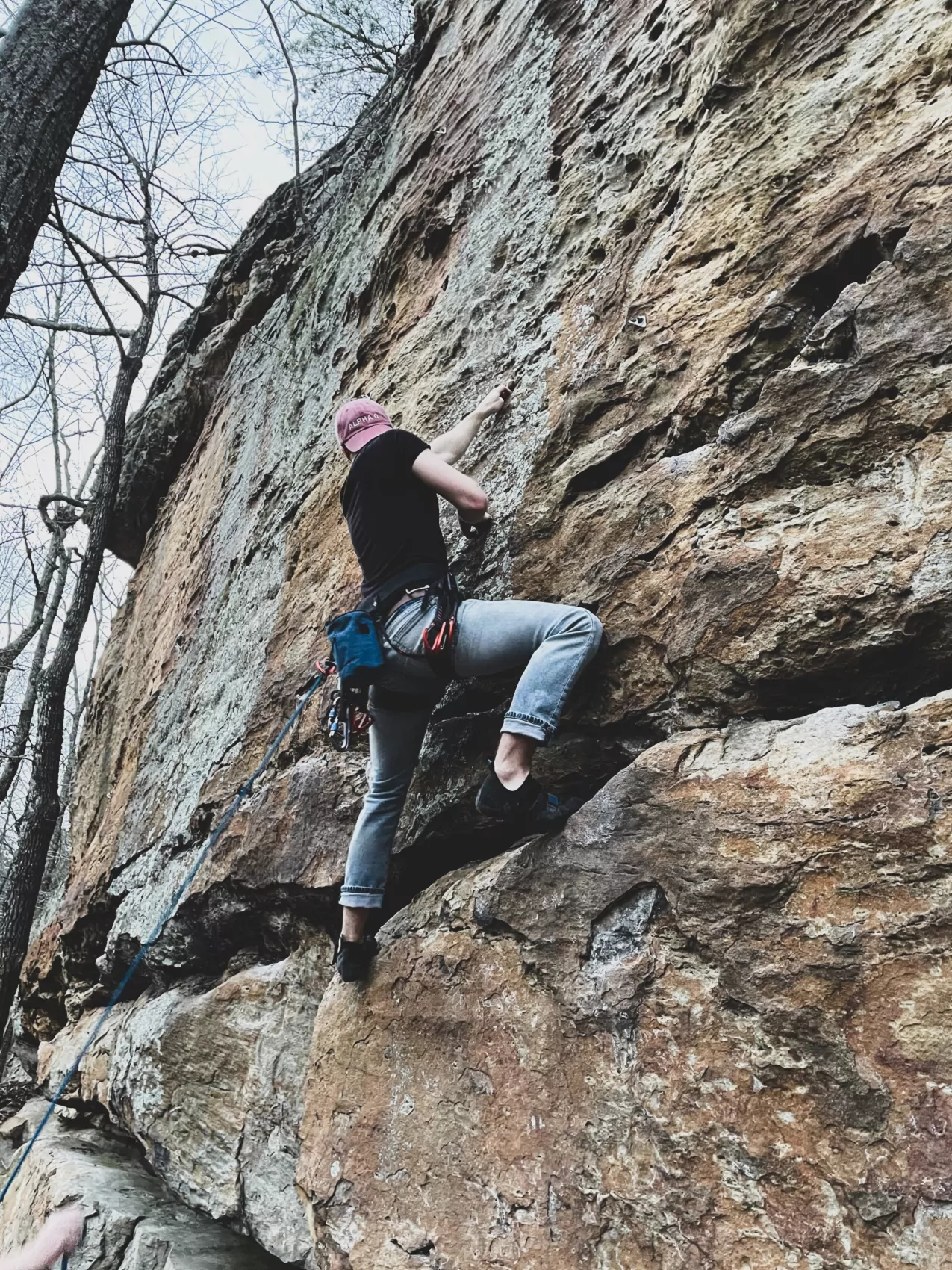 Tyler Clark repelling